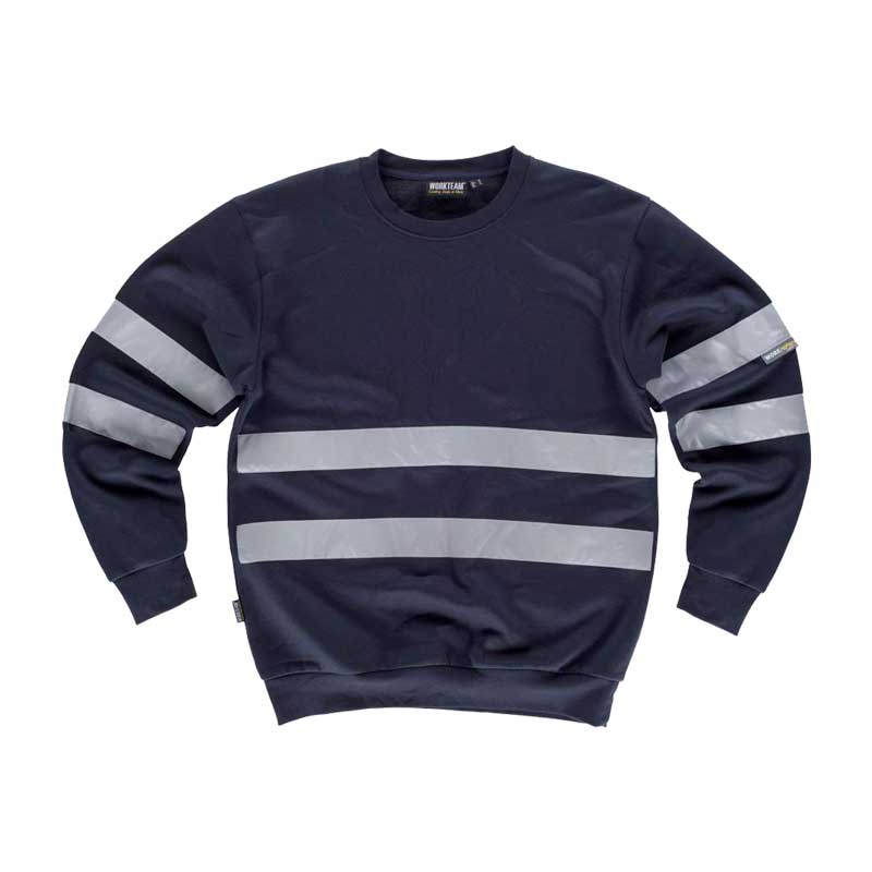 Sudadera clásica con cintas reflectantes.