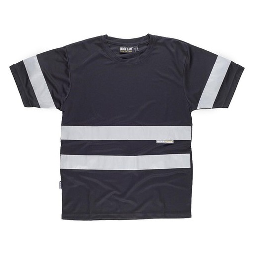 Camiseta de Manga Corta con Cintas Reflectantes